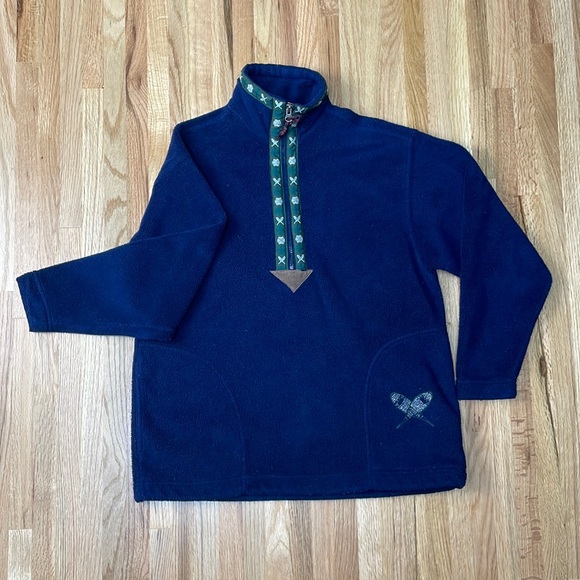 Vintage EMS winter themed pullover fleece size small - Picture 1 of 5